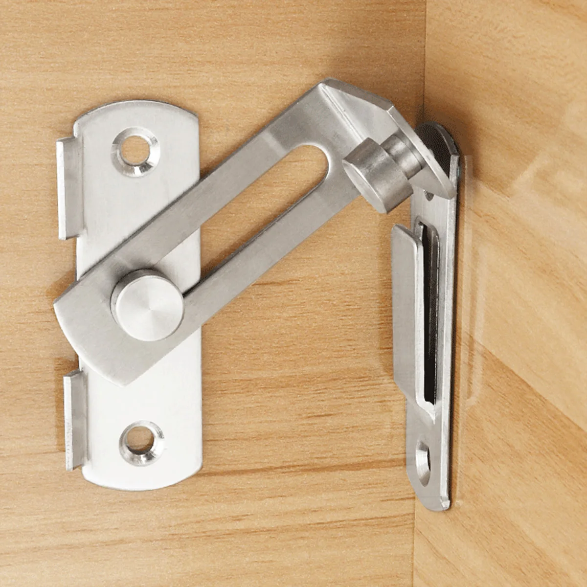 

2Pcs Stainless Steel Door Latch 3 Inch 90 Degree Right Angle Bolt Lock for Indoor Outdoor Safety Security Barrel