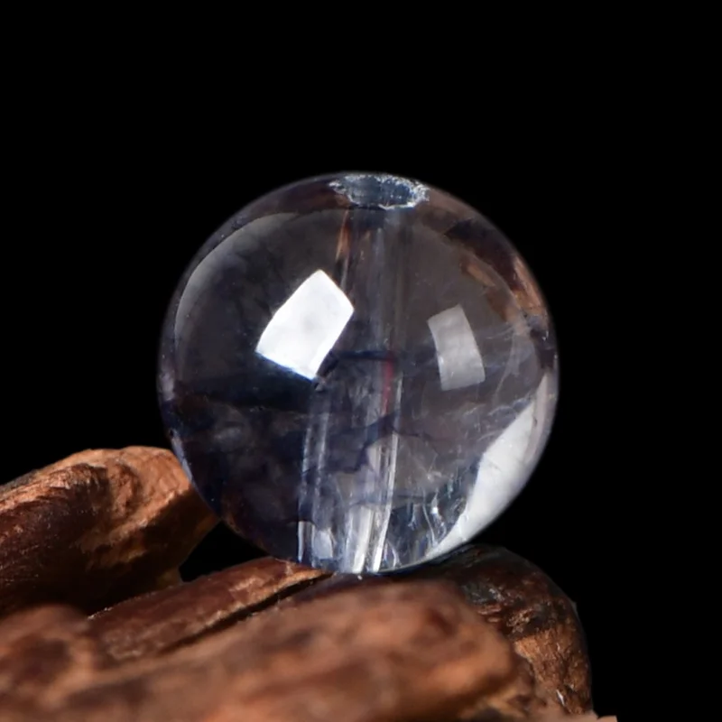 5A Natural Black Hair Crystal Single Bead DIY Beads Crystal Jewelry Making