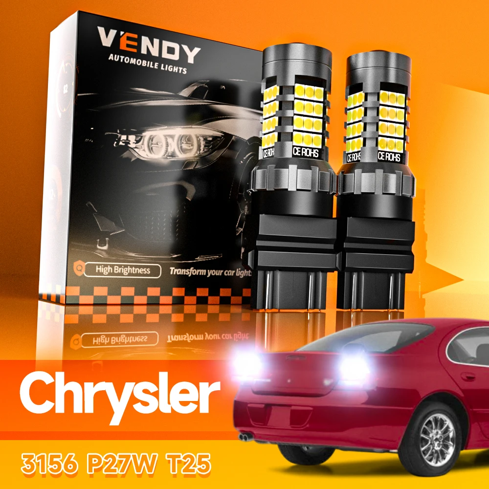 2 uds lámpara de luz LED de marcha atrás 3157 3057 T25 P27/7W para Chrysler Sebring Voyager 300M 300 Intrepid PT Cruiser Aspen Town & Country