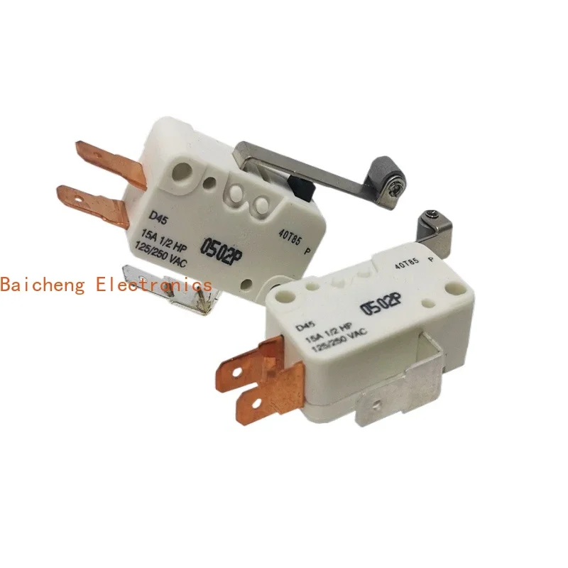 10PCS Big micro switch D45 with long handle roller button limit switch 15A 125VAC