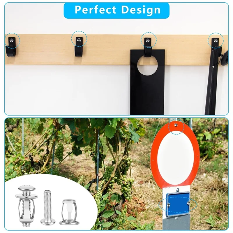 40 Uds. Anclajes y tornillos de puerta huecos, anclas de puerta con núcleo de fijación de cavidad de Metal hueca para hoja de pared hueca de puerta de 0-5Mm-AT64