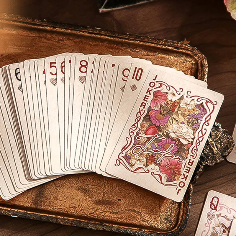 Mr. Paper 55pcs Secret Garden Playing Cards, Intage Floral Collectible Deck, Literary Style Game Cards, Creative Stationery Gift