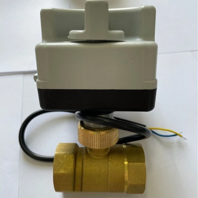 AC220V two-wire DN15-40 two-way three-way electric ball valve, self-integrated, central air conditioning duct disc