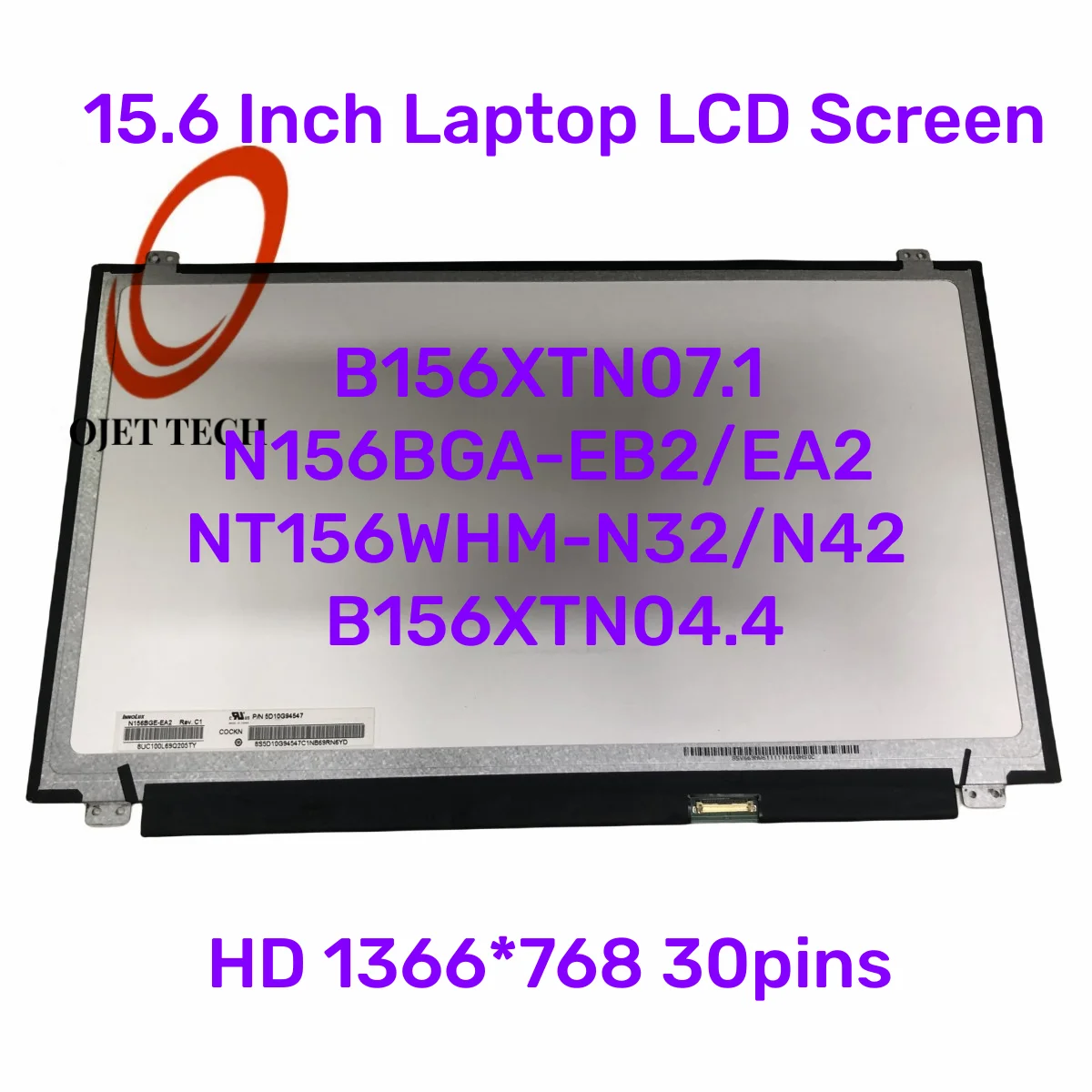 15,6-calowy ekran LCD do laptopa EDP B156XTN07.1 N156BGA-EB2 NT156WHM-N32 NT156WHM-N42 N156BGA-EA2 B156XTN04.4 30-pinowy ekran