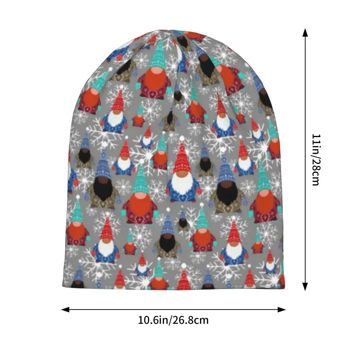 Nordic Christmas Beanie Hats Gnome Snowflake Vintage Caps Adult Unisex Gym Skullies Beanies Autumn Design Elastic Beanie Hats