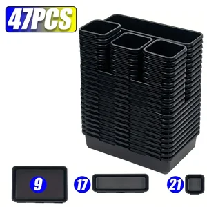 Schubladeorganisation 8/26/47 Teile Werkzeugwerkzeugwerkzeugkasten Organizer Tablett Set Bank Banch Schrank Lints Tool Garage Hardware 12 Hauptverkaufsordner mit Partitionen - №10