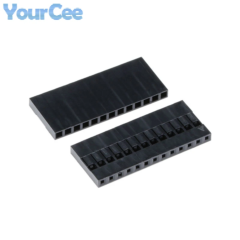 50PCS 2.54mm Dupont Head Plastic Shell Single Row Dupont Connector 1P/2P/3P/4P/5P/6P/7P/8P/9P/10P/12P/13P/16P/20P Female Housing