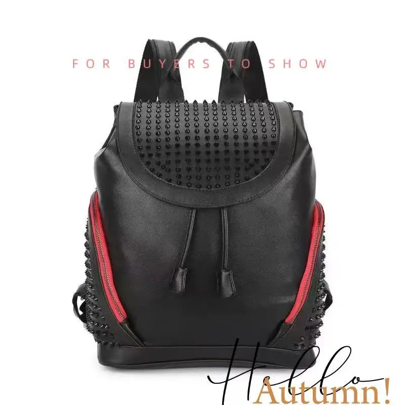 

Casual ex Bapa Personalized Rivet Bag Faionable Commuter Sle Large Size Vertical Square ape PU Material