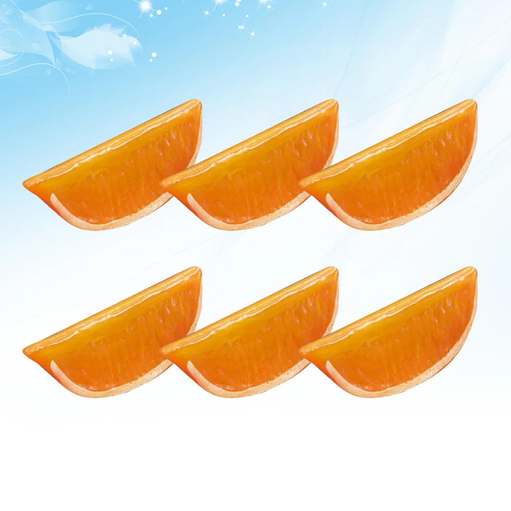 

10pcs Artificial Fake Lemon Slice Plastic Simulation Food Model Decoration Photo Props (Orange) plastic lemon slices