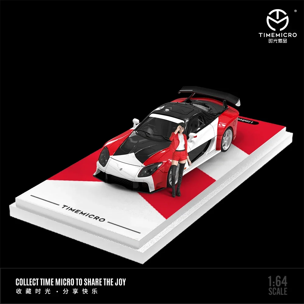 TIME MICRO 1:64 Car  RX-7 Veilside Simulation Alloy Car Model for Limited Edition Collection Gifts