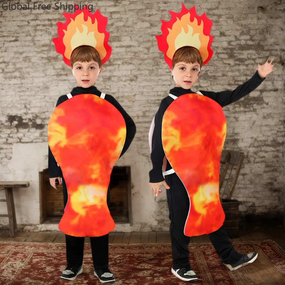 

Thanksgiving Children's Performance Costumes Gourmet Roast Chicken Legs Cosplay Turkey Costume Kindergarten Festival Stage Suit