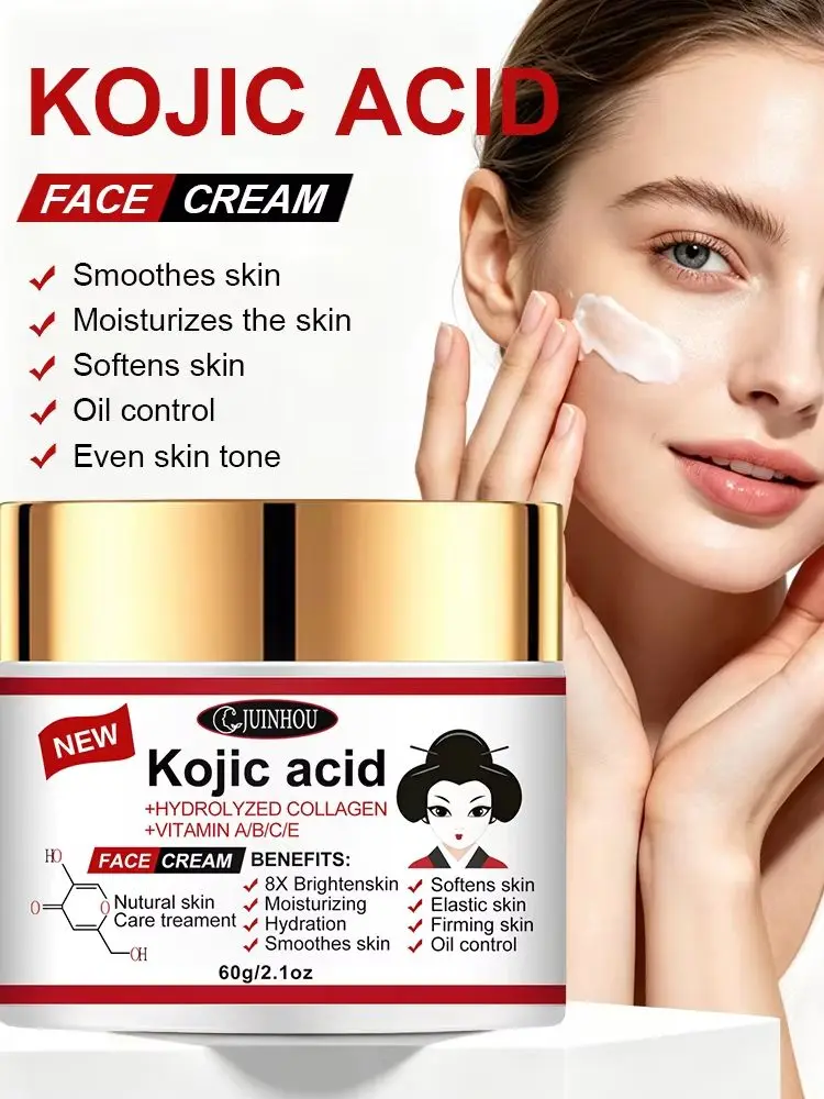 JUINHOU Skin Serum Kojic Acid Collagen Deep Hydration Even Tone Boost Elasticity Plump Dull Skin Daily Facial Treatment Essence