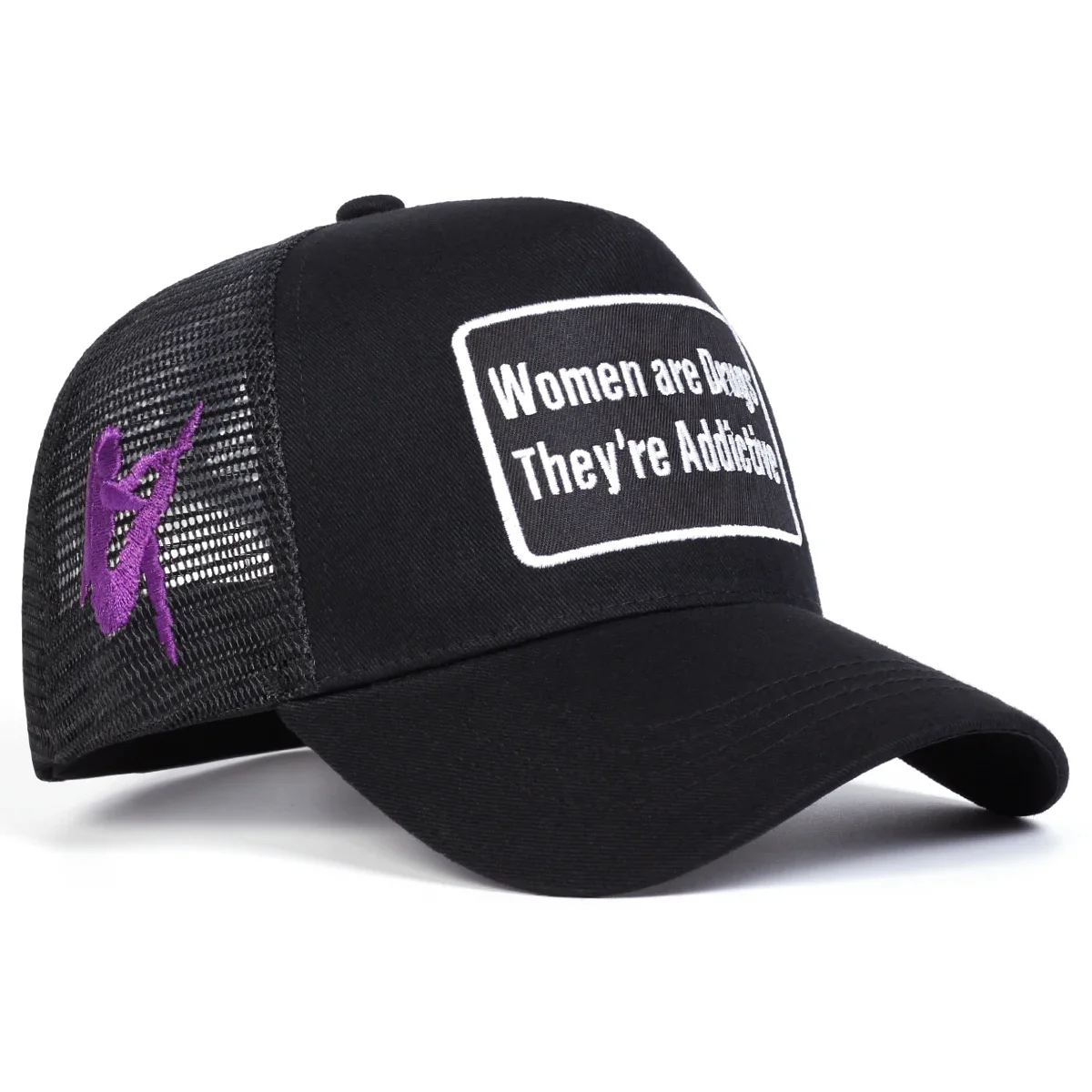 Unisex THEY'RE ADDICTIVE Embroidery Baseball Net Caps Spring Autumn Outdoor Adjustable Casual Hats Sunscreen Hat Sports Cap