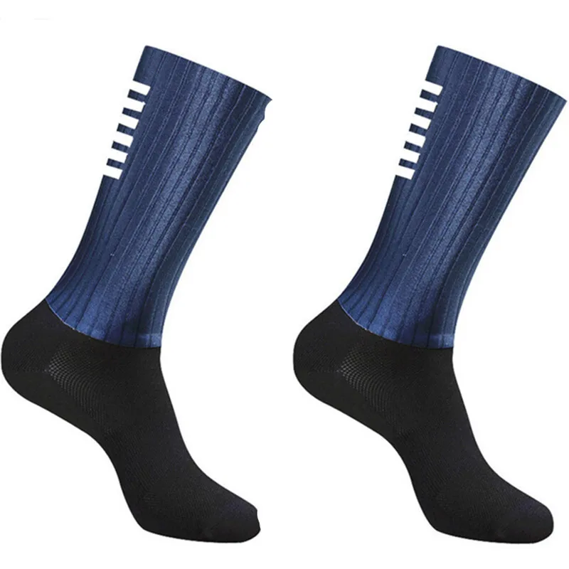 Calcetines aerodeslizantes de silicona para hombre, medias antideslizantes para ciclismo, correr, bicicleta, Verano