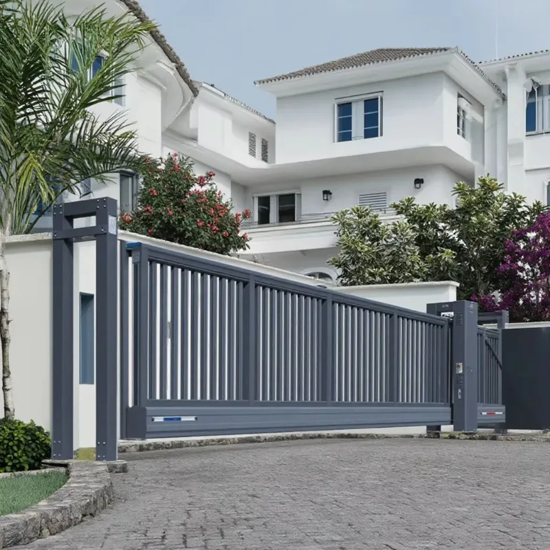 

Qigong Intelligent Aluminum Straight Arm Cantilever Sliding Fence Gate Automatic Opening for Hotel Application