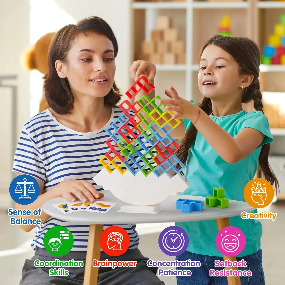 Puzzle Fun Balance Blocchi impilabili Gioco da tavolo per bambini Amici adulti Dormitorio della squadra Giochi per famiglie Festa notturna