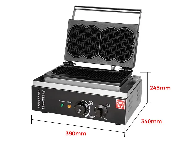 Commercial Crispy Muffin Lolly Machine Bread Press French Toaster Waffle Stick Maker