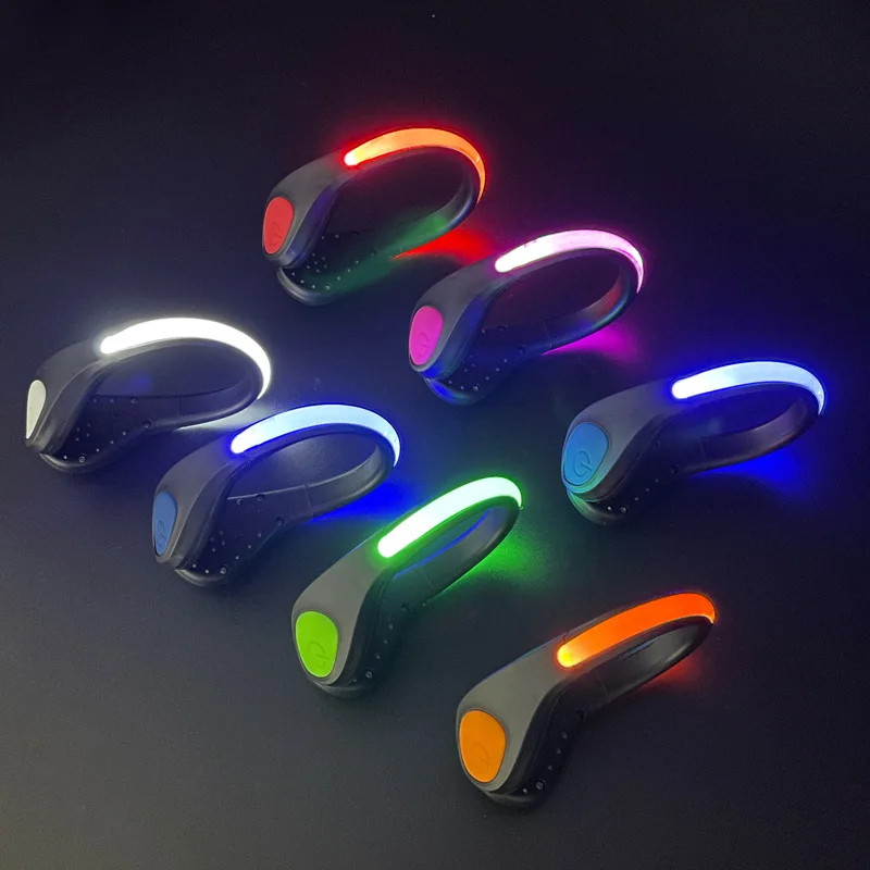 2PCS Luminous Shoe Clip Lights Outdoor Sports LED Warning Shoe Light Flashing Shoe Clip Running Light Luminous Shoelace Lights