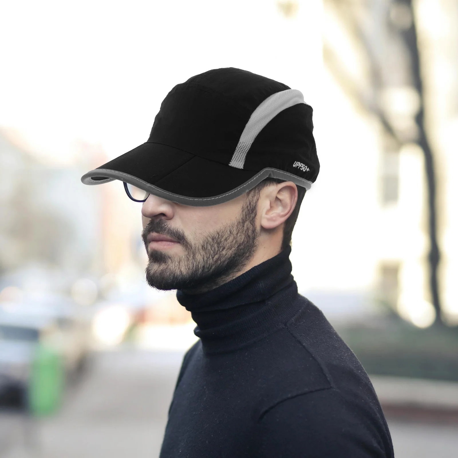 قبعة رياضية خارجية قابلة للتعديل وقابلة للطي وخفيفة الوزن وسريعة الجفاف للحماية من الشمس للرجال والنساء أثناء السفر وقبعة خارجية قابلة للطي