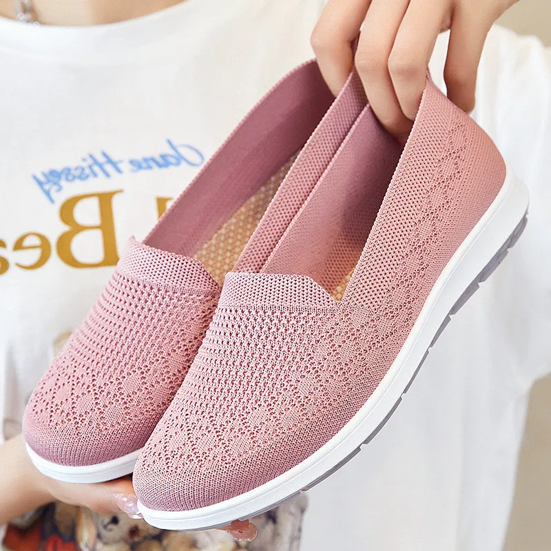 Vrouwen Running Sneakers Schoenen Zomer Ademend Wandelen Geweven Schoen Anti-Slip Handgemaakte Weave Lichtgewicht Vrouwelijke Flats Casual Schoen