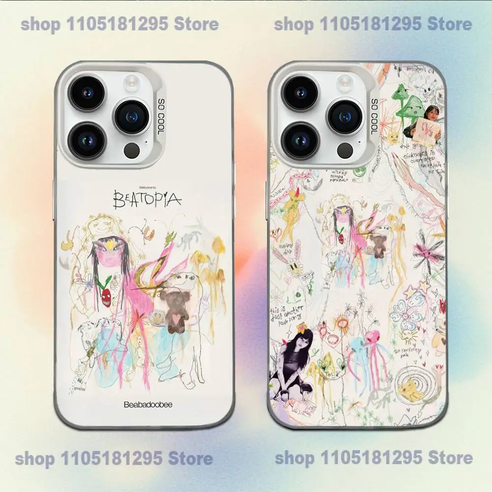 

beabadoobee Beatopia Phone Case For iPhone 17,16,15,14,13,12,11,Mini,Pro,E,MAX White Candy Matte Shockproof Cover