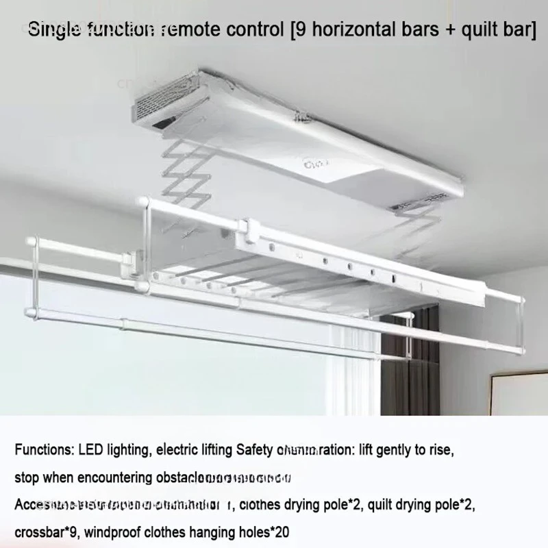 Telescopic Clothes Dryer Electric Clothes Hanger Intelligent Remote Control Lifting Household Clothes Dryer Balcony Four Pole