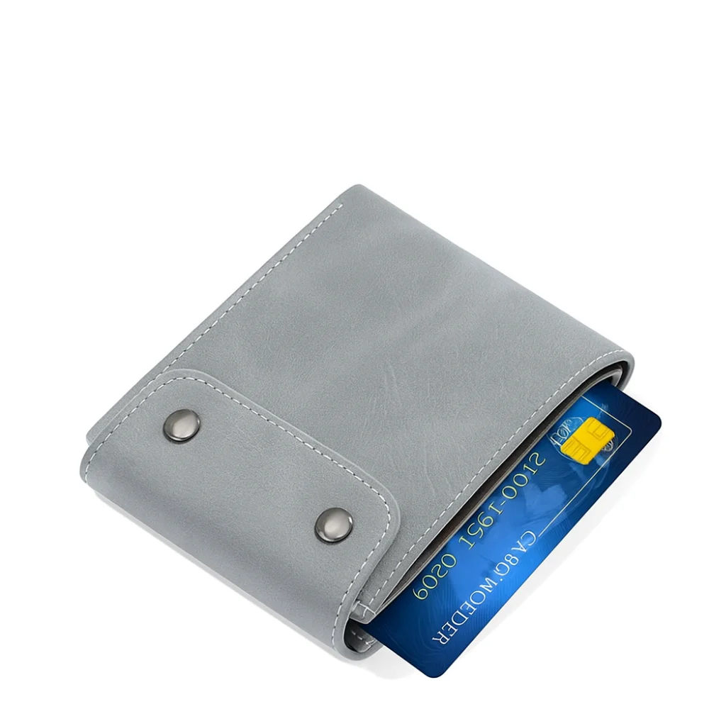 

Luxury Business Men's Short Wallet Cash Bag Pu Leather Male Bifold Wallet Solid Color Casual Coin Pocket Travel