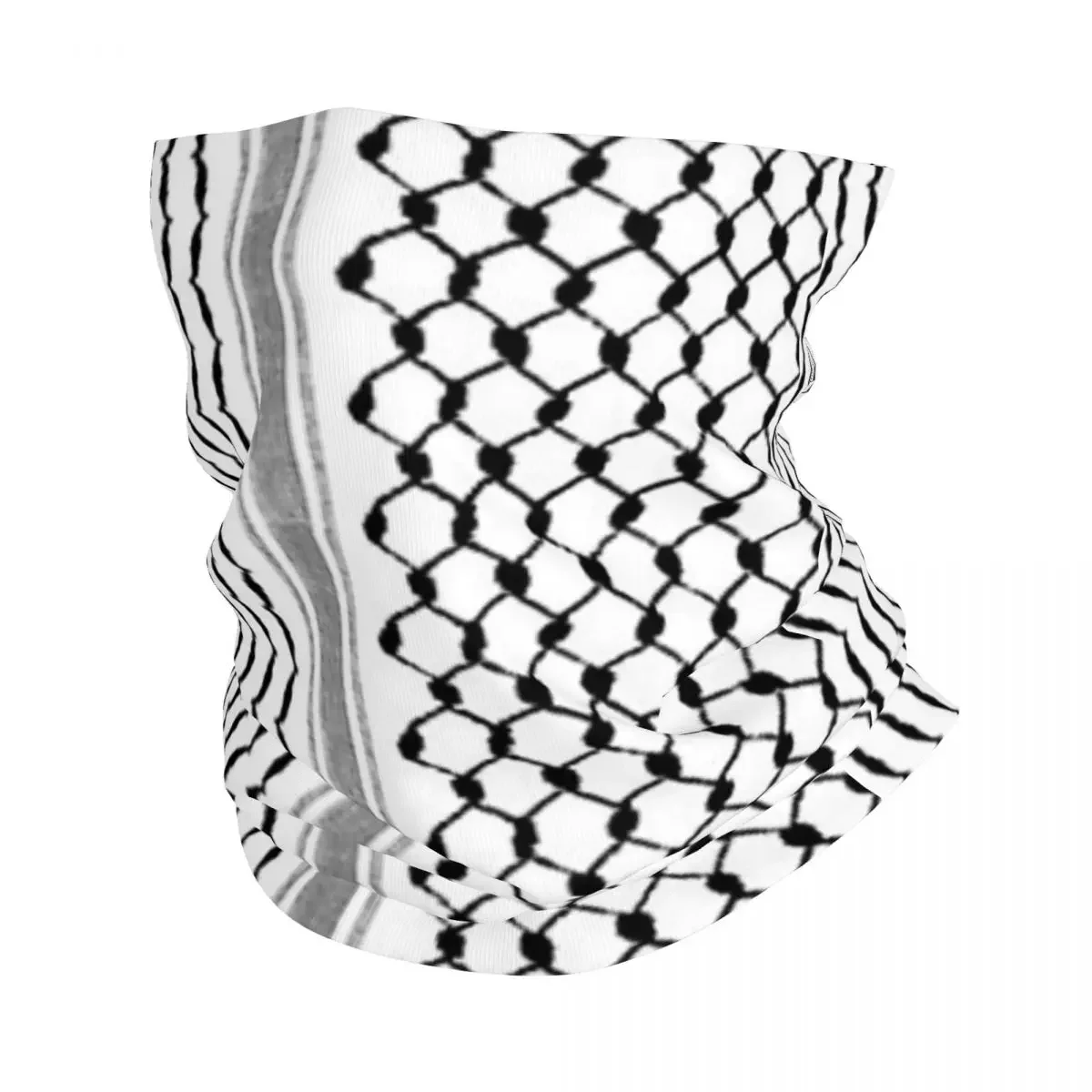 Palestinian Hatta Kufiya Palestine Arabic Keffiyeh Design Bandana Neck Gaiter Printed Wrap Scarf Headband Riding For Men Women