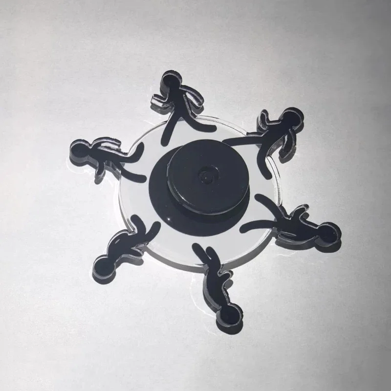 لعبة إصبع ديناميكية للجري من الأكريليك Stickman Fidget Spinner لتخفيف التوتر، أداة دوارة للترفيه للأطفال والكبار #6
