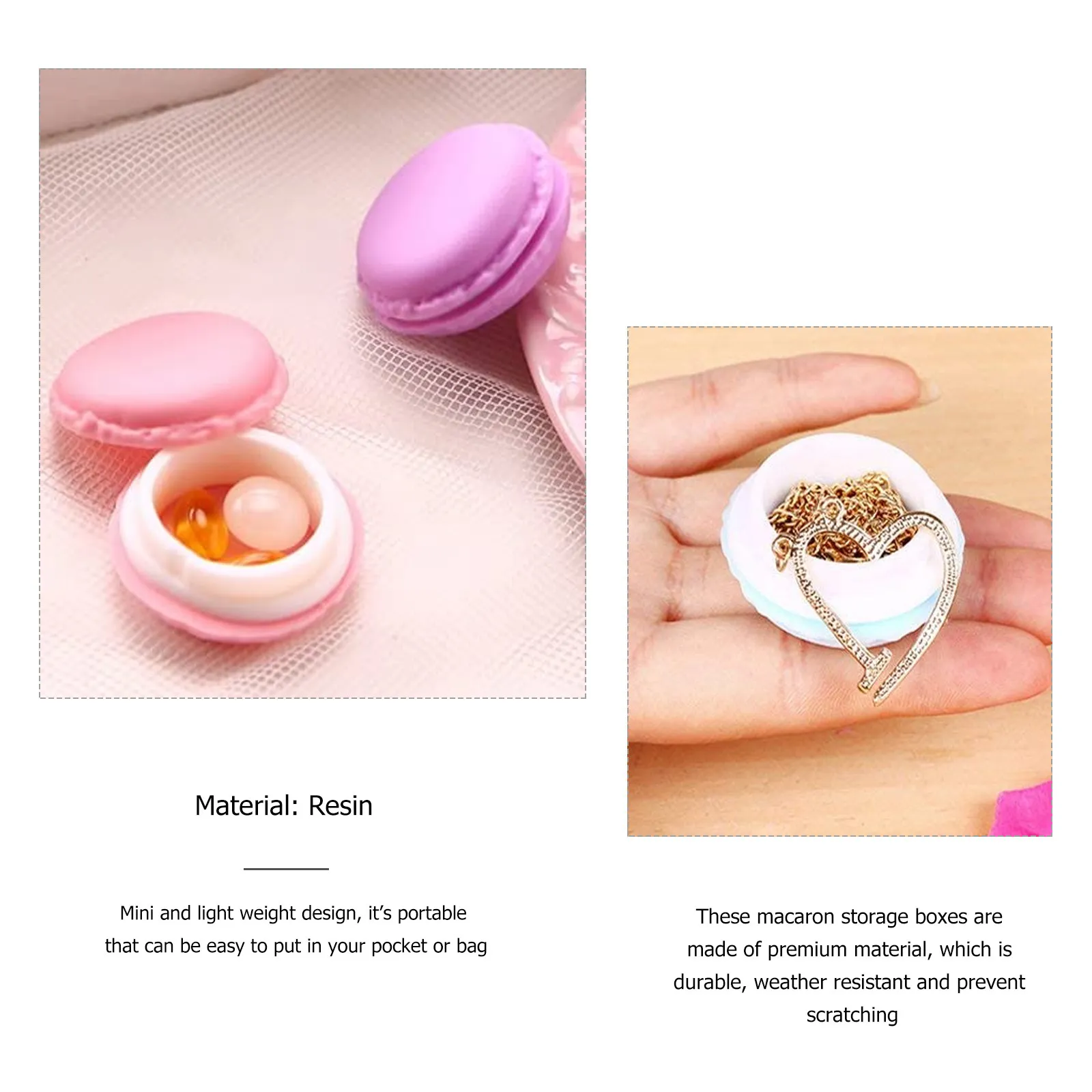 

Набор из 12 мини-шкатулок для украшений в форме макарон, портативный легкий органайзер для хранения колец, серег, ожерелий, для дома и офиса