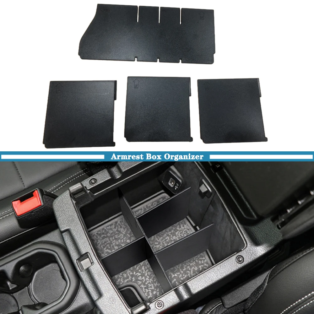 Car Armrest Box Organizer Storage Compartment for Jeep Wrangler JL 2018 2019 2020 2021 2022 2023 2024 2025 Interior Accessories