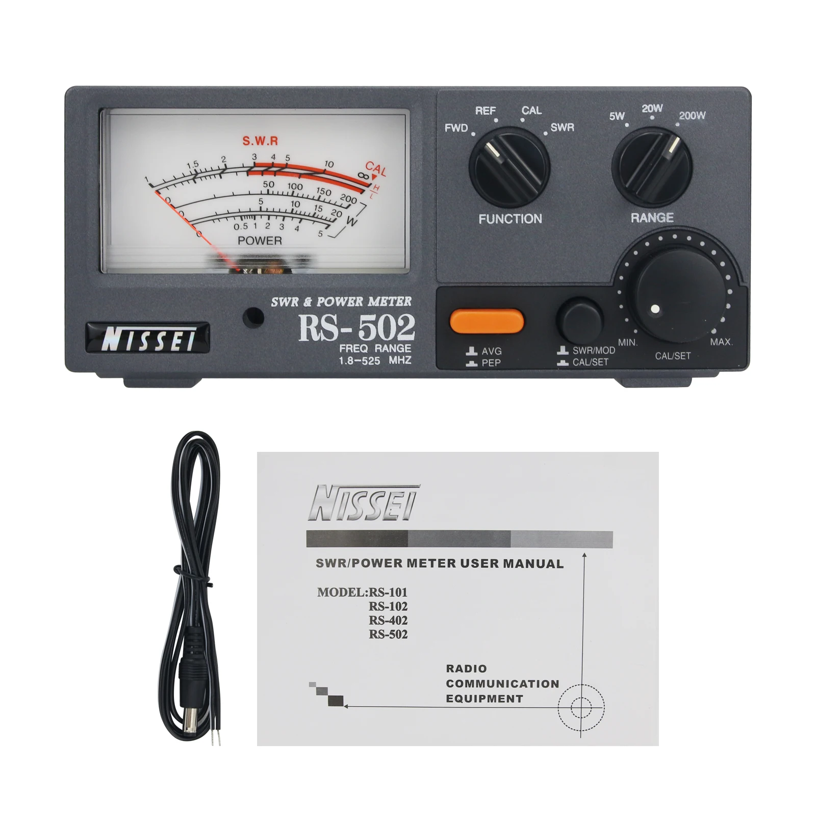 NISSEI RS-502 SWR & Power Meter 1.8-525MHz HF VHF UHF SWR Power Meter for Radio Communication