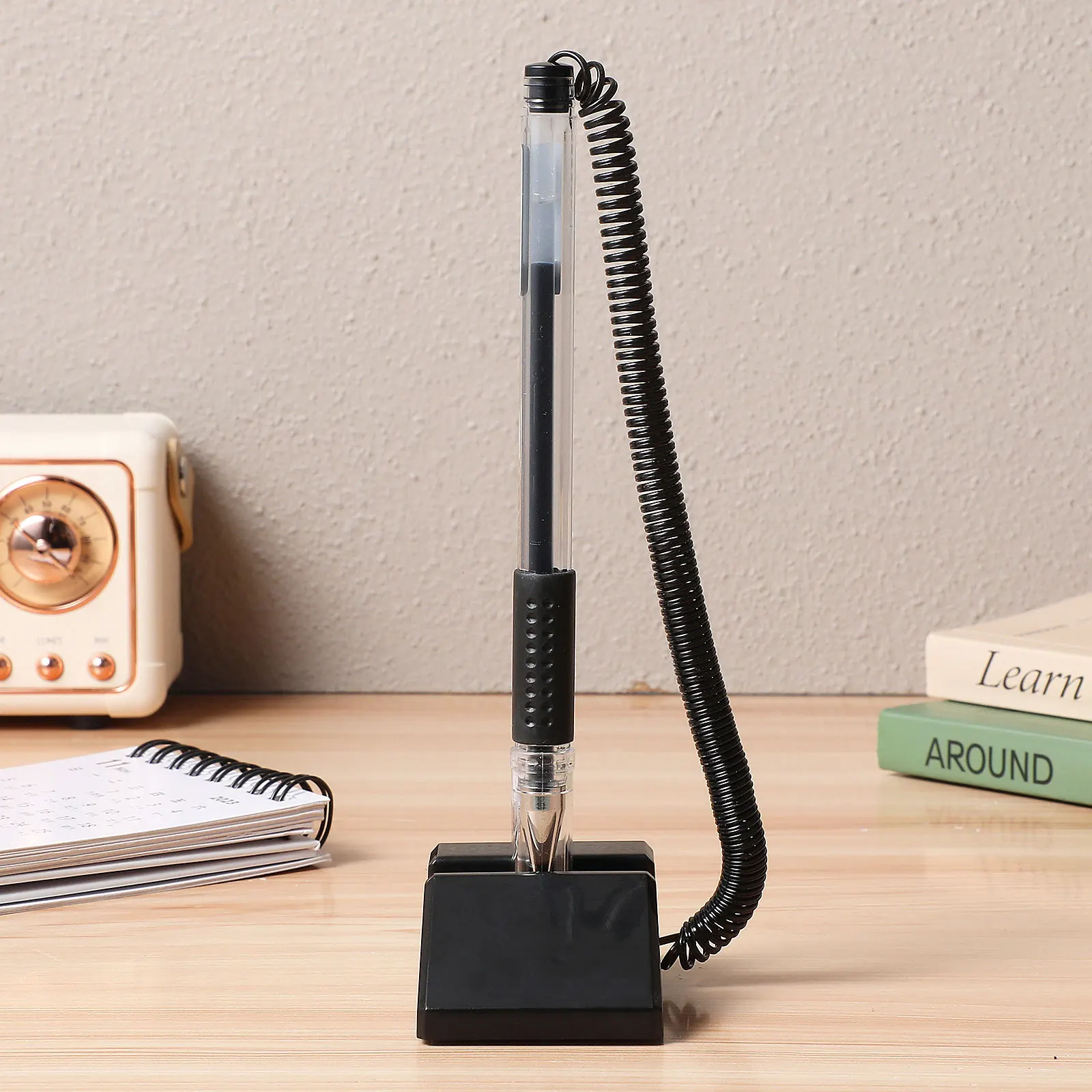 3Pcs Ballpoint Pens Chain Desktop Stand for Office Counter Bank Anti Theft Signature Stationery Gift