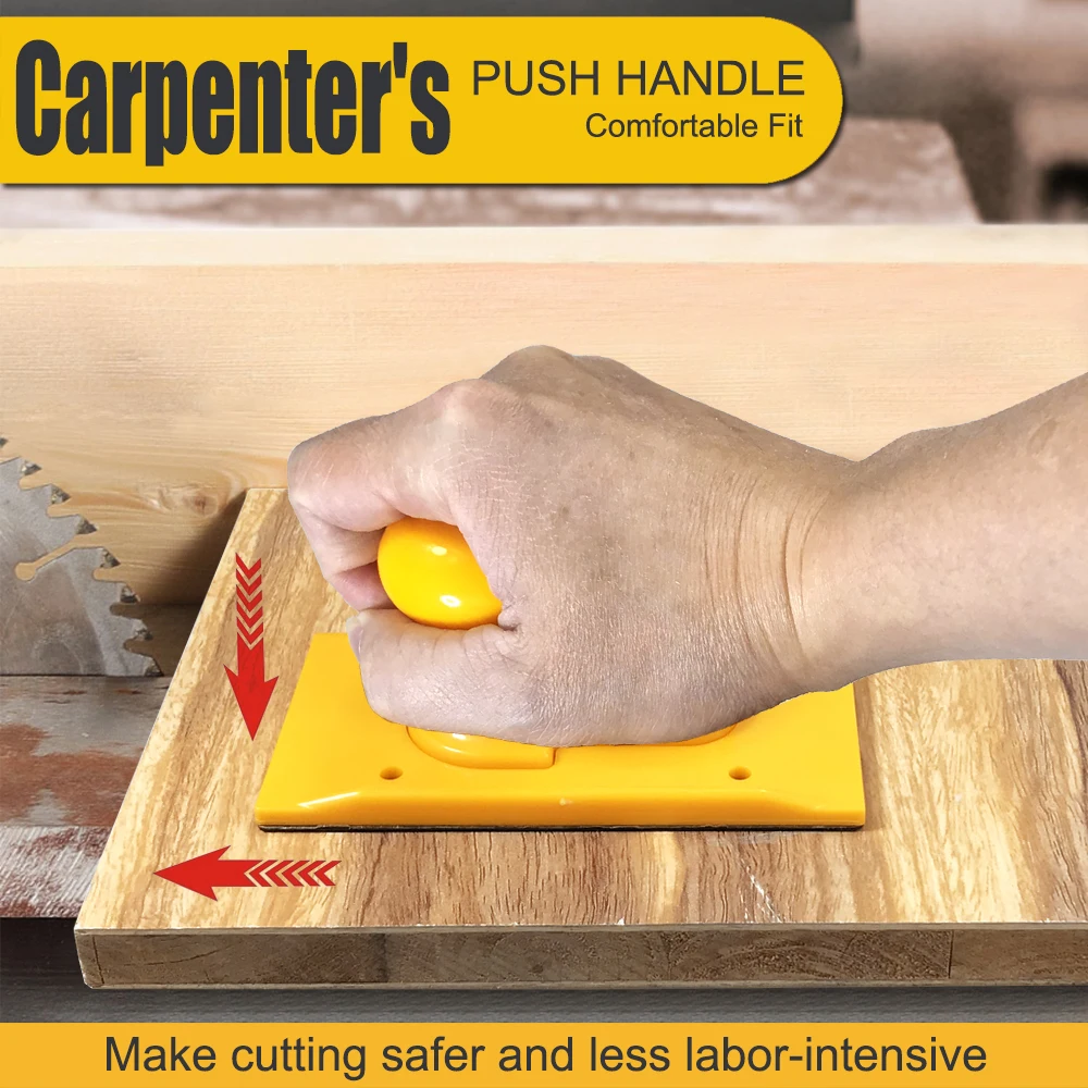 Woodworking Safety Push Block Ergonomic Push Handle Non-slip Carpenter Pusher For Table Saw Router Table Wood Cutting Auxiliary