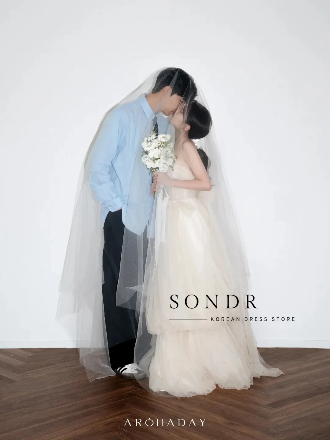 Sondr Customized Champagne Korean Wedding Snap Dresses Strapless A Line Soft Tulle Bridal Photo Shoot Gown 2026 New