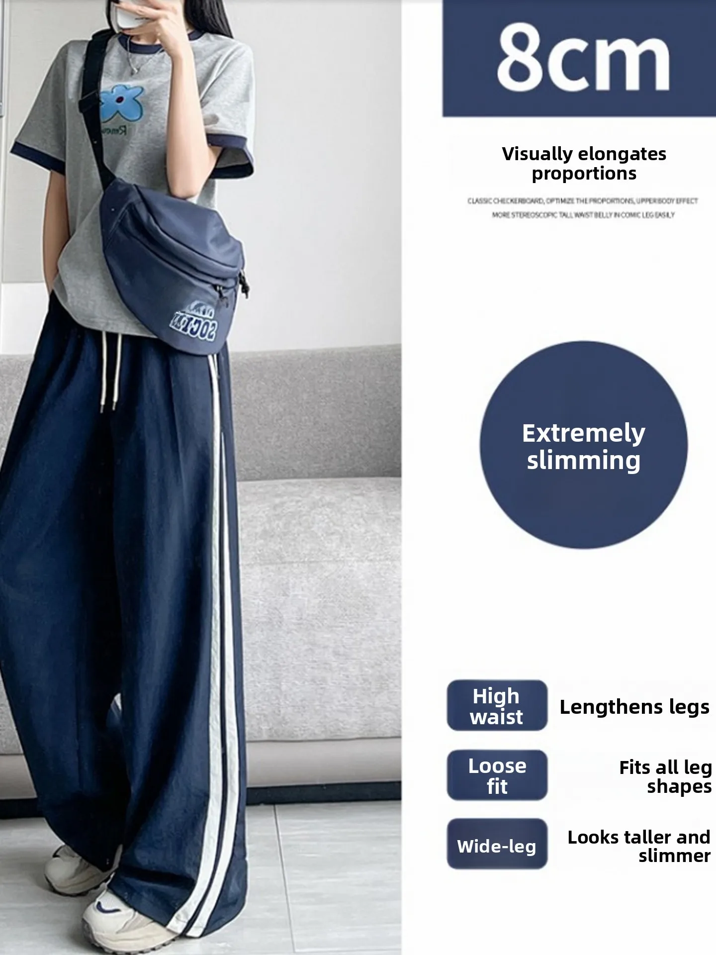 アイスシルク速乾ワイドレッグルーズフィット夏薄手ワークウェアパンツ女性カジュアルスポーツパンツ韓国風スリムハイウエストロングパンツ