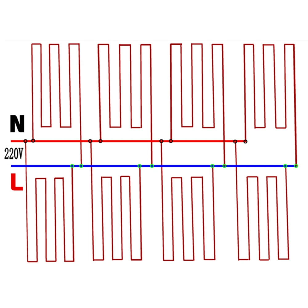 10 to 100 Meters 12K Silicone Rubber Floor Warm Heating Cable 33ohm/m Carbon Fiber Heating Wires