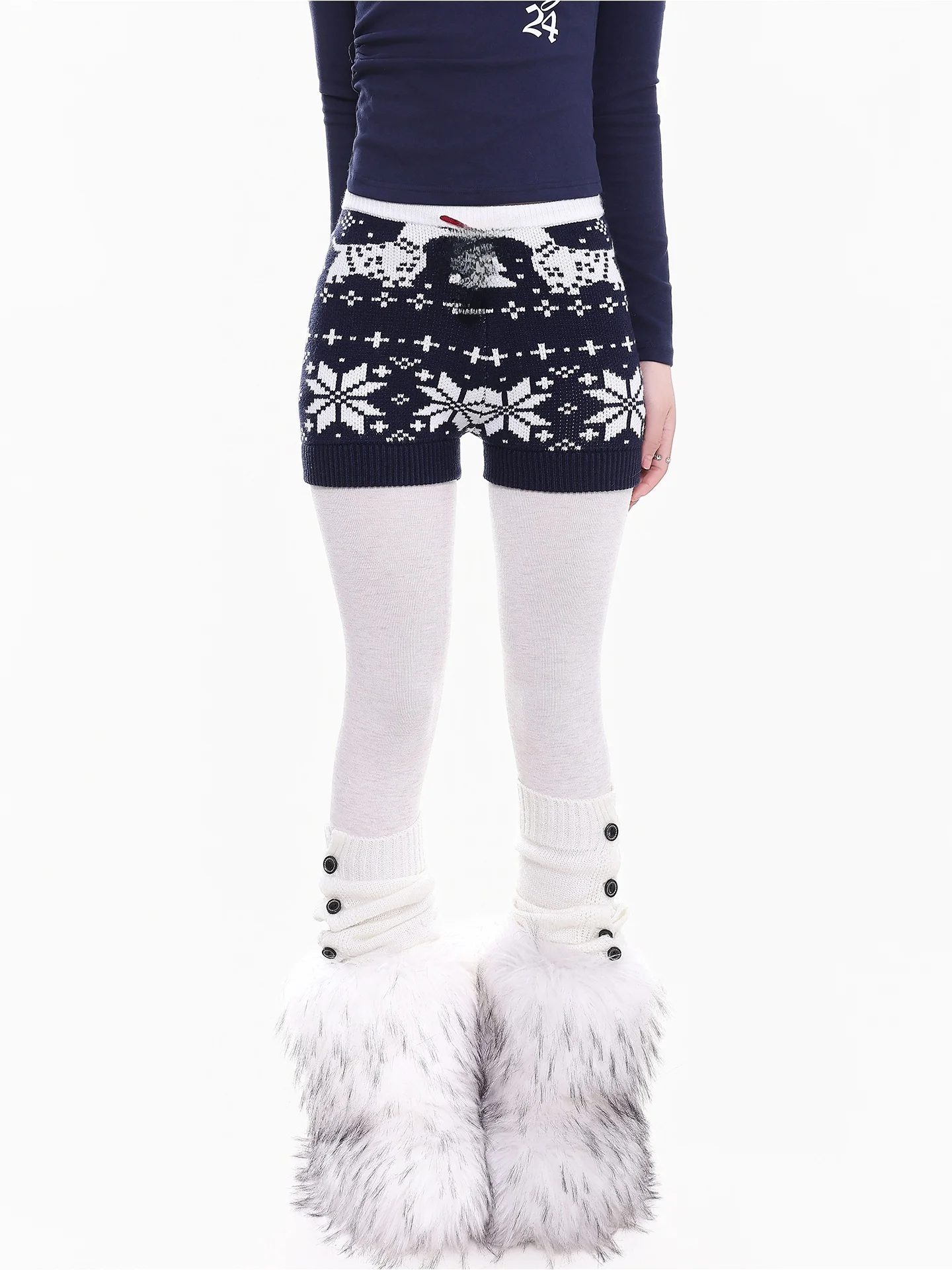 

Ретро-оранжевые вязаные брюки с узором Fair Isle для женщин, осенне-зимние, повседневные, облегающие, прямого кроя, с завышенной талией