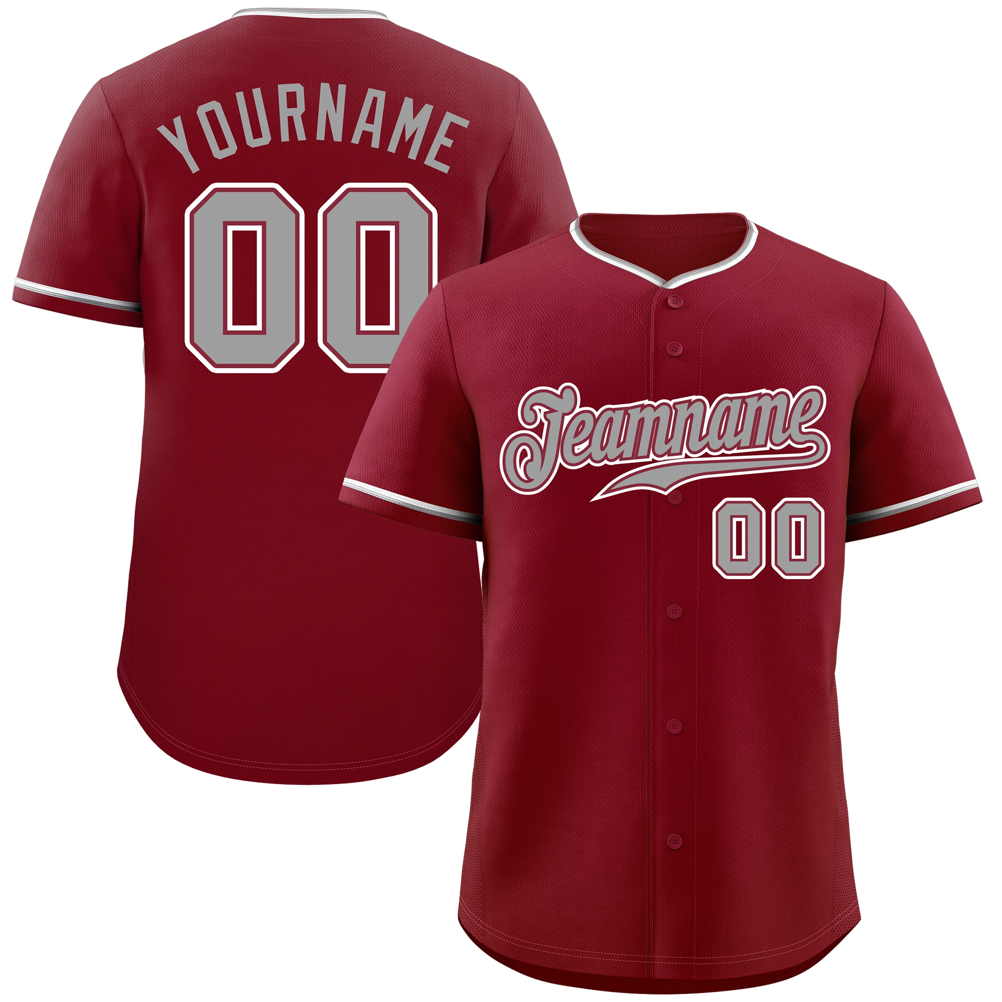 Custom Classic Style Baseball Jersey Printed Letters & Number Practice Sports Shirt for Adults