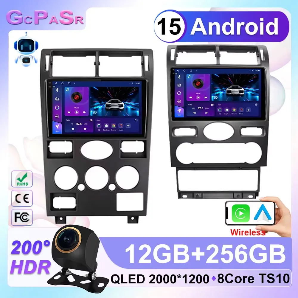 

Car Radio Android 15 For Ford Mondeo MK 3 2000 2001 2002 2003 2004 2005-2007 Carplay Android Auto Screen Wifi DSP 2 Din GPS Navi