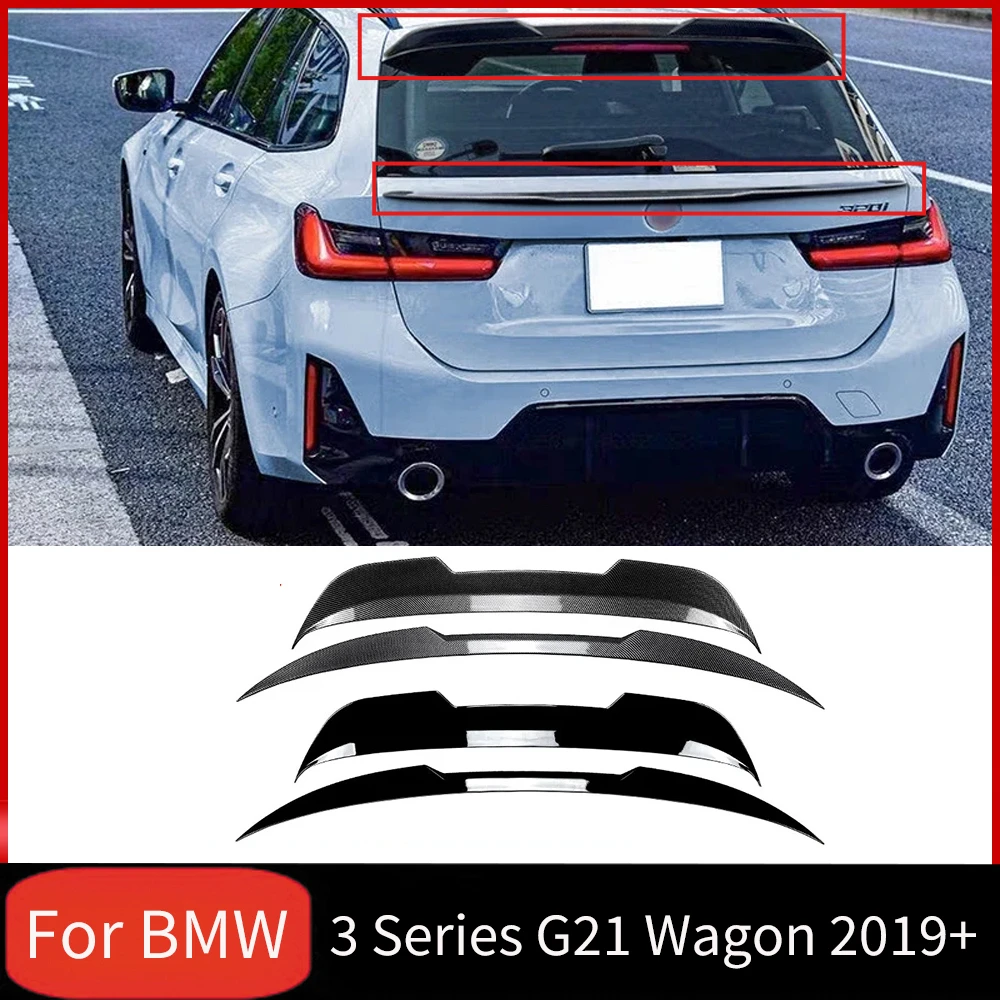 

Car Rear Trunk Spoiler Splitter Tail Wing For BMW 3 Series G21 Wagon 2019+ Rear Roof Middle Spoilers Body Kit Tuning Accessories