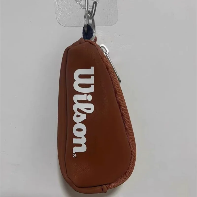 Мини-сумка для ключей Wilson 2024, французская открытая белая ручная мини-теннисная коллекция ключей, изысканная сумка для хранения ключей с брелком