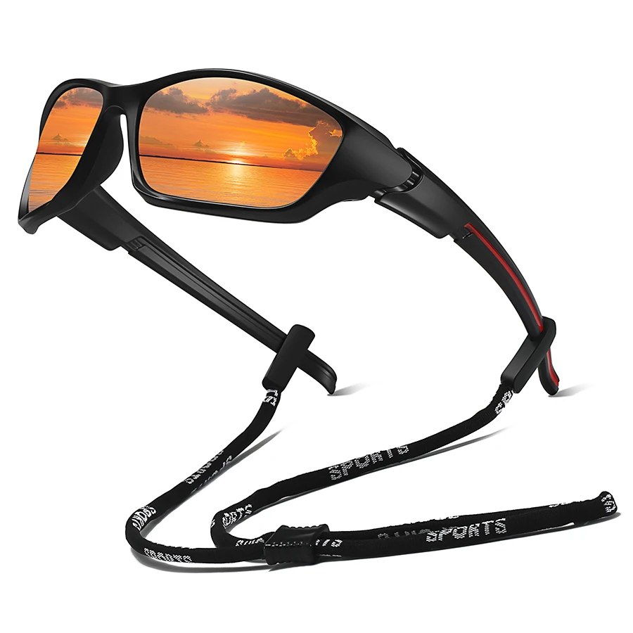 With Chain Fashion Men Women Running Mountaineering Fishing Sunglasses Driving Outdoor Sport Safety Protective Glasses image 3