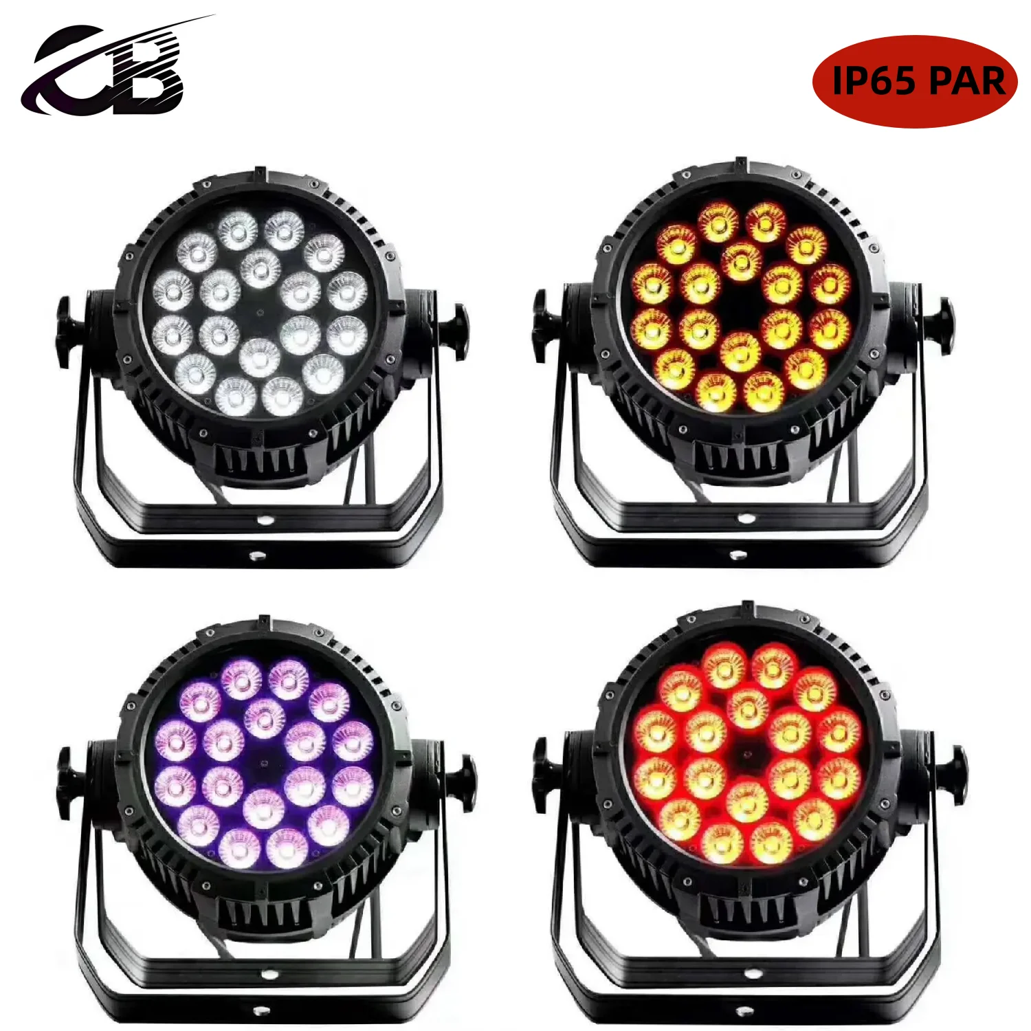 4PCS/ RGBWA UV Waterproof led Par Light, IP65 LED wash light professional stage DJ equipment disco lamp