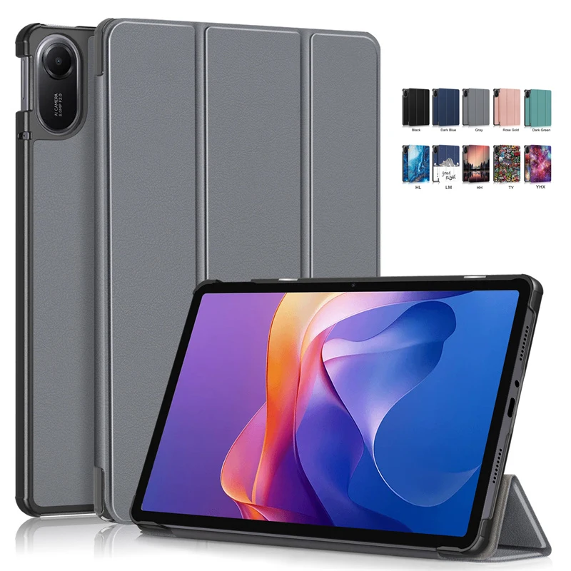 Funda For Redmi Pad 2 Case 11 inch Trifold Magnetic PU Leather Hard Smart Cover For Coque Xiaomi Redmi Pad 2 2025 Case Cover
