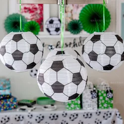 Football Paper Lanterns Sports Theme Football Hanging Pendants Ceiling Decoration Happy Sports Boys Birthday Party Decor