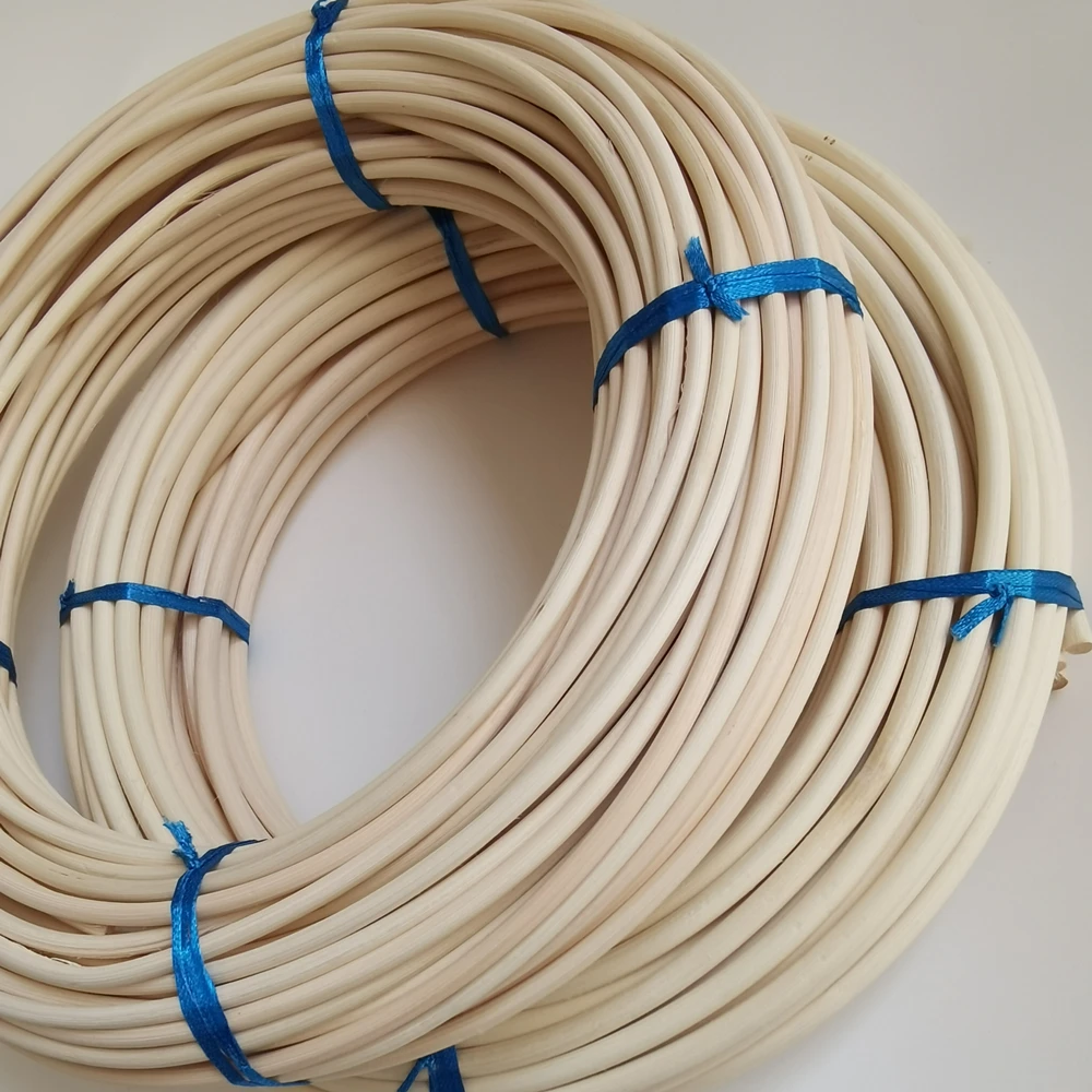 直径3-8mm、丸型天然籐芯、籐ロール（500g）、椅子、バスケット、編み物、diy家具材料用