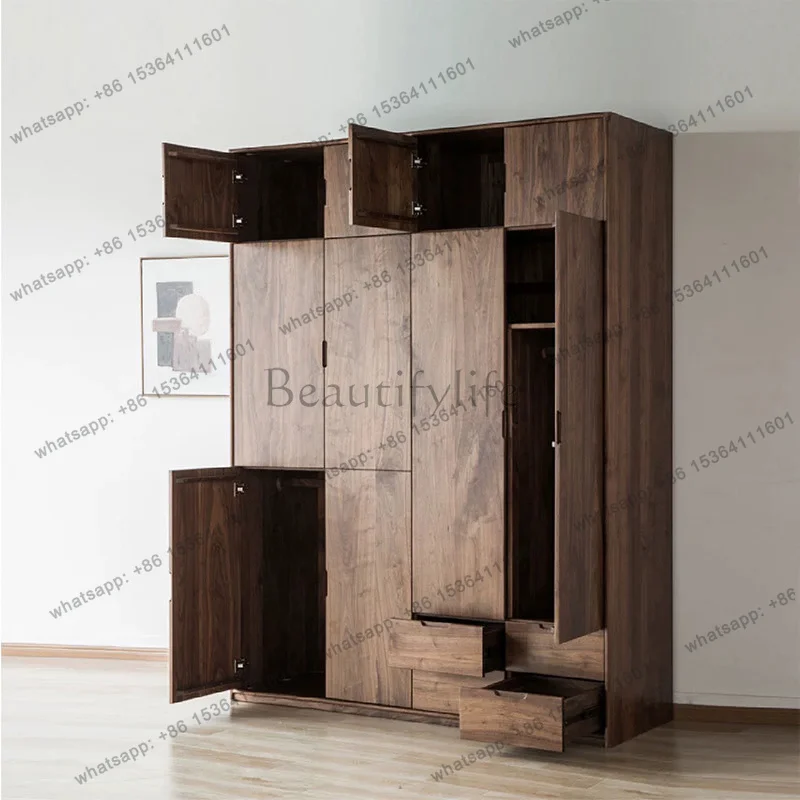 PG Brown Luxury Wardrobes Closet Non Drilling Nordic Organizer Wooden Wardrobes Closet Space Saving Guarda Roupas Furniture Home