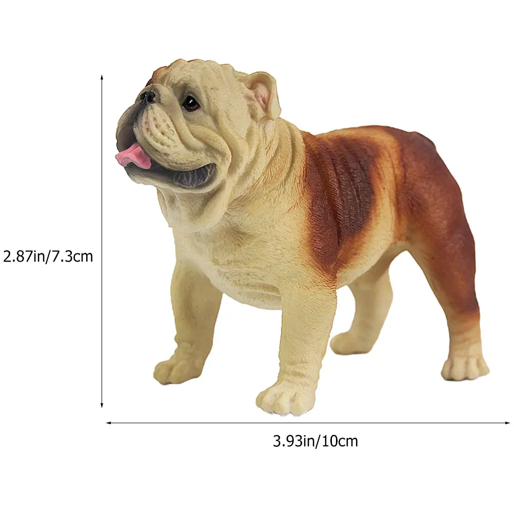 Premium Plastic Dog Figure for Desk Decor Kids Room Nursery Bookshelf Garden Home Decoration Standing Adorable Miniature Dog