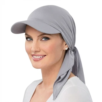 Women's Classic Solid Color Turban Hat – Outdoor Sun Protection Baseb 1